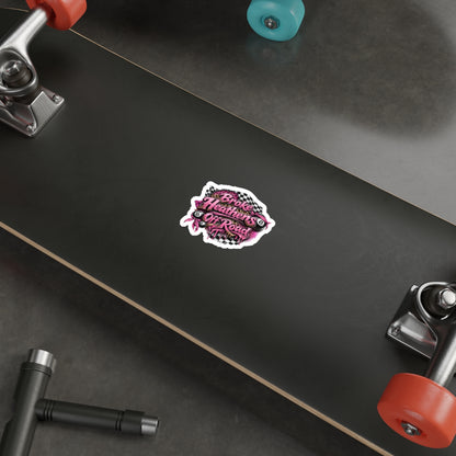 Broke Heathens Off Road Sticker — Pink Checkerboard
