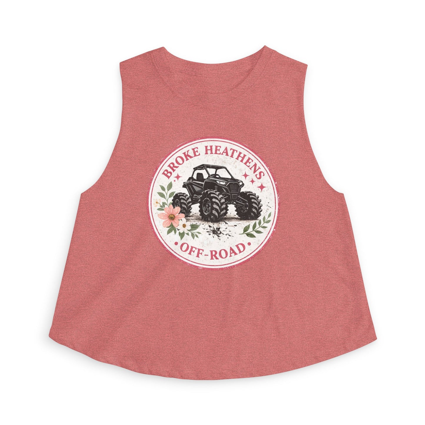 Broke Heathens Off-Roa Floral Crop Tank