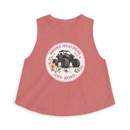 Broke Heathens Off-Roa Floral Crop Tank