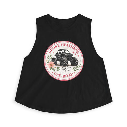 Broke Heathens Off-Roa Floral Crop Tank