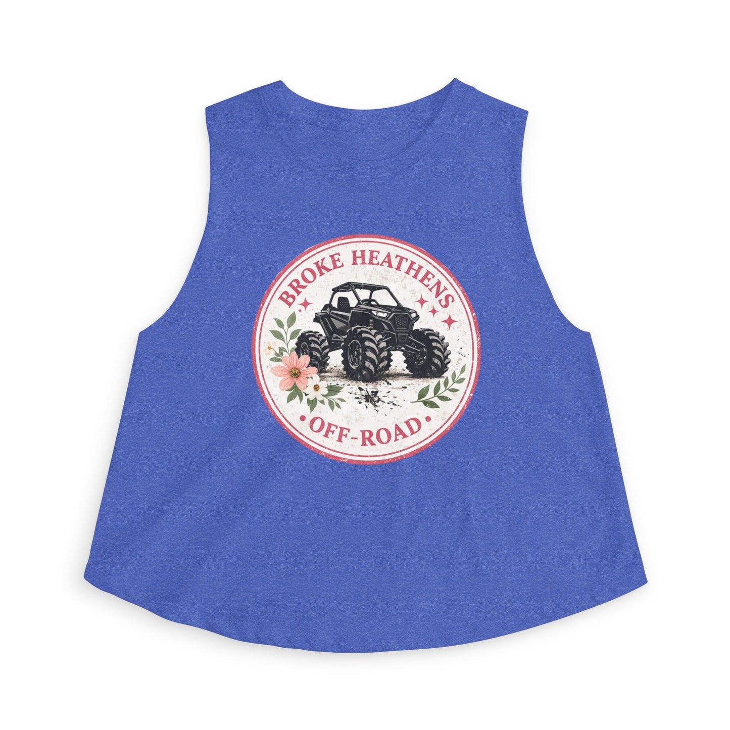 Broke Heathens Off-Roa Floral Crop Tank