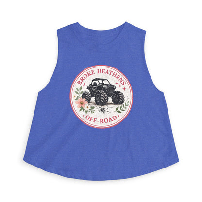 Broke Heathens Off-Roa Floral Crop Tank