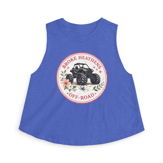 Broke Heathens Off-Roa Floral Crop Tank